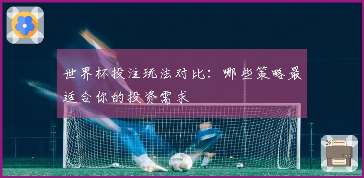 世界杯投注玩法对比：哪些策略最适合你的投资需求